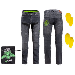 Pánske moto jeansy W-TEC Alfred CE šedá - 5XL