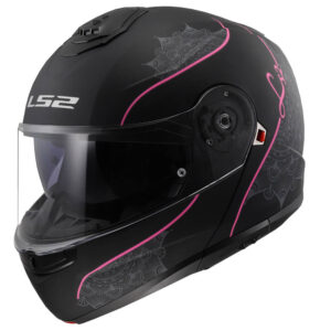 Výklopná prilba LS2 FF908 Strobe II Lux Matt Black-Pink 3XL (65-66)