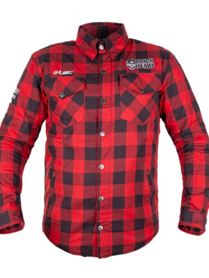 Moto košeľa W-TEC Black Heart Rattlesneak červeno-čierna kockovaná - 5XL