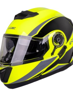 Výklopná prilba W-TEC Banelmeda čierna-fluo žltá - XXL (63-64)