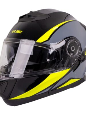 Výklopná prilba W-TEC Banelmeda šedo-čierno-fluo žltá - XXL (63-64)