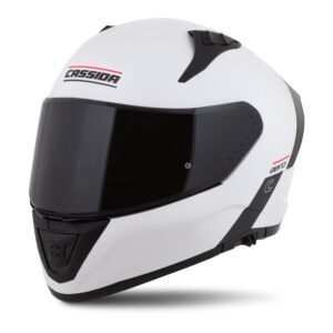 Moto prilba Cassida Aero Solid biela/čierna XXL (63-64)