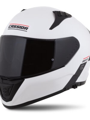Moto prilba Cassida Aero Solid biela/čierna XXL (63-64)