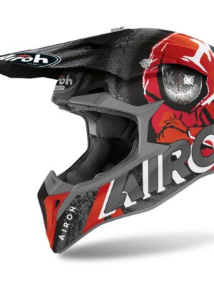 Moto prilba Airoh Wraap Alien červená matná 2022 L (59-60)