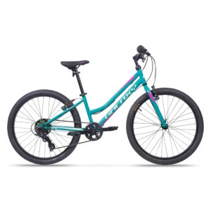 Juniorský dievčenský bicykel Galaxy Ruby 24" 9.0 tyrkysová - 12" (138-148 cm)