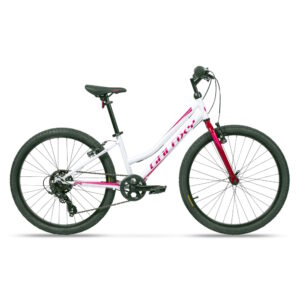 Juniorský dievčenský bicykel Galaxy Ruby 24" 9.0 biela - 12" (138-148 cm)