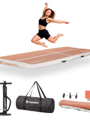 Airtrack inSPORTline Airstunt 300x100x10 cm mocha mousse s ručnou pumpou Airtrack inSPORTline Airstunt 300x100x10 cm mocha mousse s ručnou pumpou