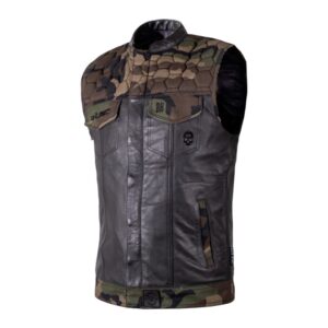 Moto vesta W-TEC Black Heart Regimento tmavo šedá-kamufláž - 6XL