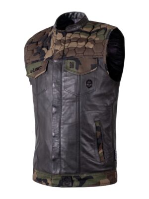 Moto vesta W-TEC Black Heart Regimento tmavo šedá-kamufláž - 6XL