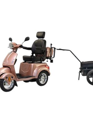 Elektrický štvorkolesový vozík inSPORTline Antun s ťažným rámom a prívesom ružová Elektrický štvorkolesový vozík inSPORTline Antun s ťažným rámom a prívesom ružová