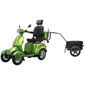 Elektrický štvorkolesový vozík inSPORTline Antun s ťažným rámom a prívesom zelená Elektrický štvorkolesový vozík inSPORTline Antun s ťažným rámom a prívesom zelená
