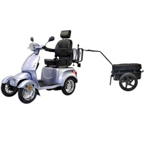 Elektrický štvorkolesový vozík inSPORTline Antun s ťažným rámom a prívesom strieborná Elektrický štvorkolesový vozík inSPORTline Antun s ťažným rámom a prívesom strieborná