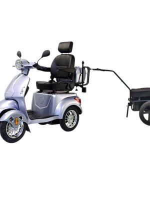 Elektrický štvorkolesový vozík inSPORTline Antun s ťažným rámom a prívesom strieborná Elektrický štvorkolesový vozík inSPORTline Antun s ťažným rámom a prívesom strieborná