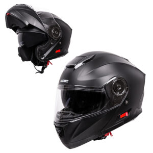 Výklopná moto prilba W-TEC Cullo čierna matná - XXL (63-64)