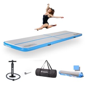 Airtrack inSPORTline Airstunt 400x100x10 cm biely s ručnou pumpou Airtrack inSPORTline Airstunt 400x100x10 cm biely s ručnou pumpou