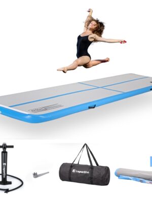 Airtrack inSPORTline Airstunt 400x100x10 cm biely s ručnou pumpou Airtrack inSPORTline Airstunt 400x100x10 cm biely s ručnou pumpou