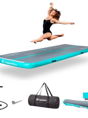 Airtrack inSPORTline Airstunt 500x100x10 cm šedý s ručnou pumpou