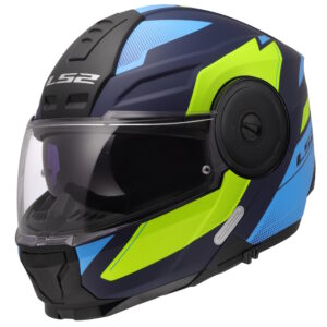 Výklopná moto prilba LS2 FF902 Scope II Duria Blue H-V Yellow 3XL (65-66)