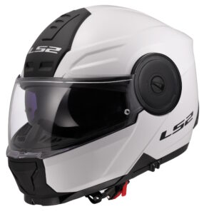 Výklopná moto prilba LS2 FF902 Scope II Solid Gloss White 3XL (65-66)