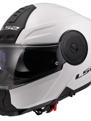 Výklopná moto prilba LS2 FF902 Scope II Solid Gloss White 3XL (65-66)