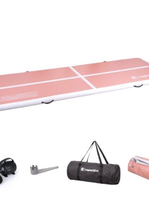 Airtrack inSPORTline Airstunt 400x100x10 cm korálová ružová s elektrickou pumpou Airtrack inSPORTline Airstunt 400x100x10 cm korálová ružová s elektrickou pumpou