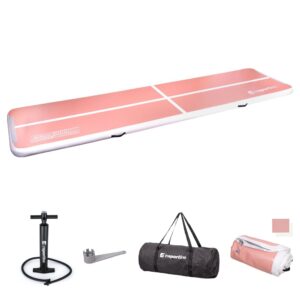 Airtrack inSPORTline Airstunt 500x100x10 cm korálová ružová s ručnou pumpou Airtrack inSPORTline Airstunt 500x100x10 cm korálová ružová s ručnou pumpou