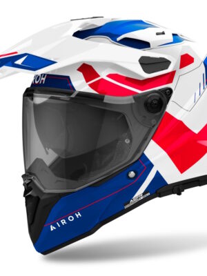Moto prilba Airoh Commander 2 Reveal lesklá modrá/červená 3XL (64)