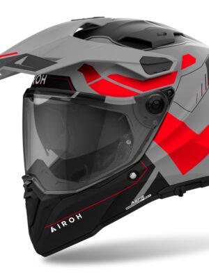 Moto prilba Airoh Commander 2 Reveal matná červená fluo 3XL (64)