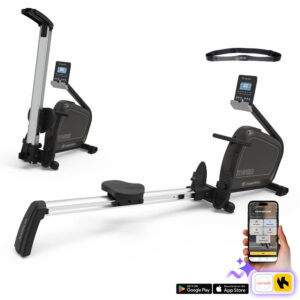 Veslovací trenažér inSPORTline RW60 čierna