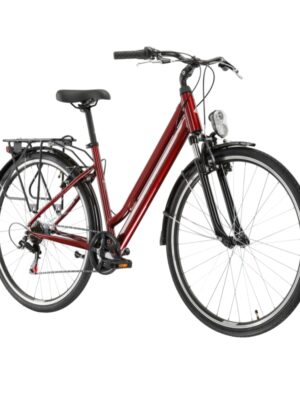 Kross Sentio 1.0 28" 2025 rubín / šedá / lesk - S (18" Kross Sentio 1.0 28" 2025 rubín / šedá / lesk - S (18"