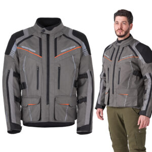 Touringová moto bunda W-TEC Smackton šedo-oranžová - XXL rozšírená Touringová moto bunda W-TEC Smackton šedo-oranžová - XXL rozšírená