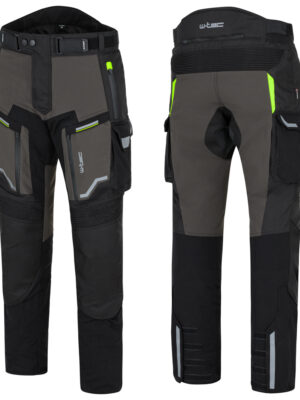 Moto nohavice W-TEC Daimick čierno-šedá - XL rozšírená
