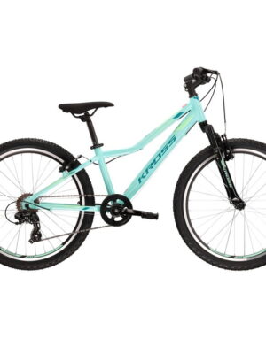 Juniorský dievčenský bicykel Kross LEA JR 1.0 24" - model 2022 akvamarín/zelená/mätová - S (12" Juniorský dievčenský bicykel Kross LEA JR 1.0 24" - model 2022 akvamarín/zelená/mätová - S (12"