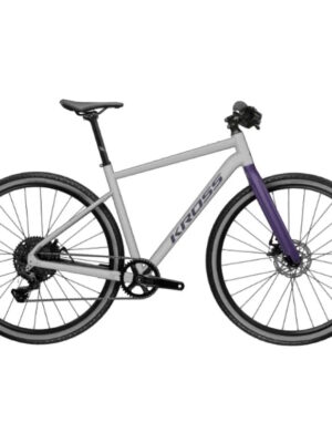 Gravel bicykel Kross Esker 1.0 FL 28" - model 2026 šedá / fialová / lesk - XL (21"