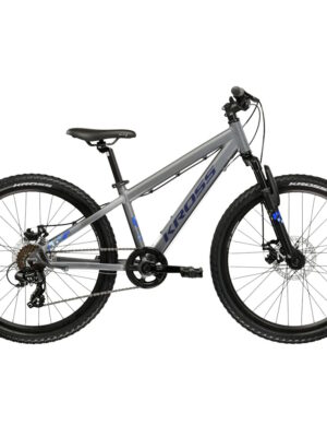 Juniorský bicykel Kross Dust JR 1.0 DSC 24" - model 2026 šedá/námornícka modrá/mat - S (12"