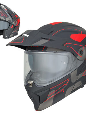 Výklopná moto prilba 3v1 W-TEC Neovu Graphic čierno-červená - XXL (63) Výklopná moto prilba 3v1 W-TEC Neovu Graphic čierno-červená - XXL (63)