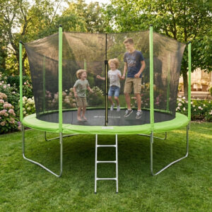 Trampolína s ochrannou sieťou a schodmi inSPORTline Irbiso 427 cm Trampolína s ochrannou sieťou a schodmi inSPORTline Irbiso 427 cm