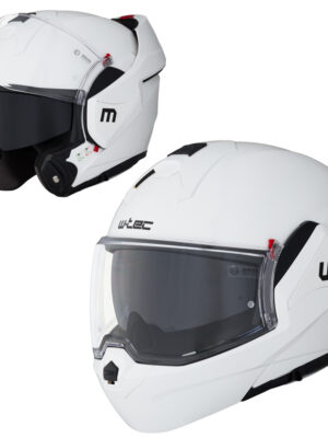 Preklápacia moto prilba W-TEC Sabron P/J Pearl White - XS (53-54)