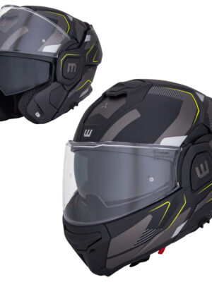 Preklápacia moto prilba W-TEC Zoroz P/J Matt Black-Fluo Yellow - XXL (63)