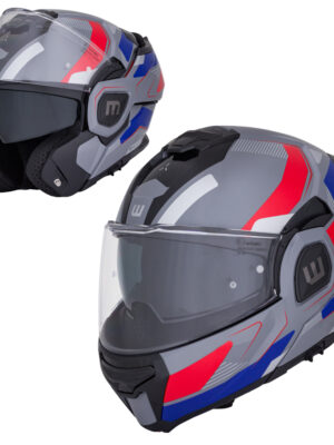 Preklápacia moto prilba W-TEC Zoroz P/J Glossy Tricolor - XXL (63)