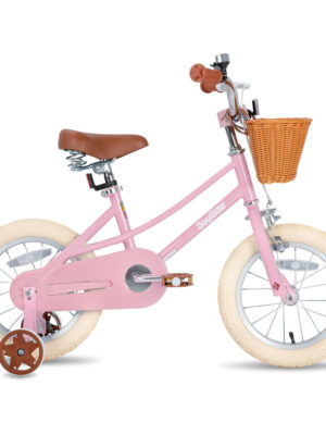 Detský bicykel Joystar Retro 14" s košíkom • 92-120 cm ružová