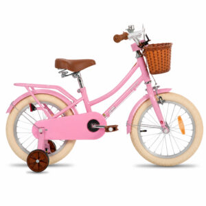 Detský bicykel Joystar Stitch 16" s košíkom a kolieskami • 105-135 cm ružová Detský bicykel Joystar Stitch 16" s košíkom a kolieskami • 105-135 cm ružová