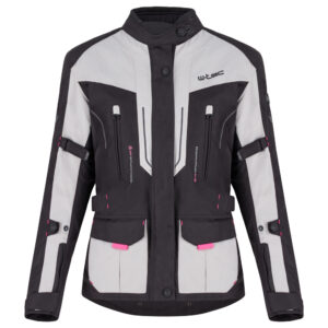 Dámska moto bunda W-TEC Xenia čierno-šedá - 4XL