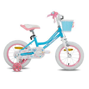 Detský bicykel Joystar Angel 14" s košíkom a kolieskami • 91-119 cm modrá Detský bicykel Joystar Angel 14" s košíkom a kolieskami • 91-119 cm modrá