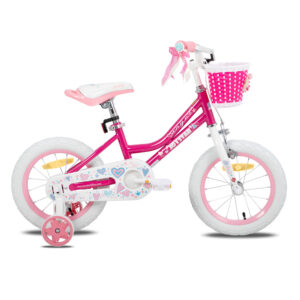 Detský bicykel Joystar Angel 14" s košíkom a kolieskami • 91-119 cm ružová Detský bicykel Joystar Angel 14" s košíkom a kolieskami • 91-119 cm ružová