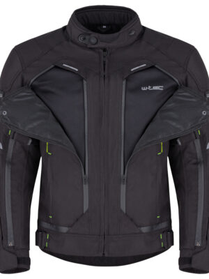 Pánska moto bunda W-TEC Progair čierna-fluo - 6XL