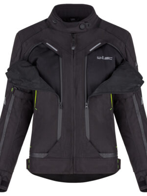 Dámska moto bunda W-TEC Progair Lady čierna-fluo - 4XL
