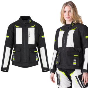 Dámska moto bunda W-TEC Warao Lady čierna-fluo - L rozšírená Dámska moto bunda W-TEC Warao Lady čierna-fluo - L rozšírená