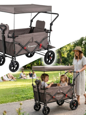 Skladací transportný vozík inSPORTline StrollKidz s možnosťou prepravy detí Skladací transportný vozík inSPORTline StrollKidz s možnosťou prepravy detí