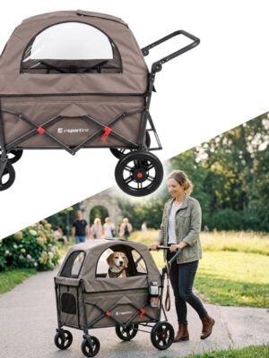 Skladací transportný vozík inSPORTline StrayPaws s možnosťou prepravy psov Skladací transportný vozík inSPORTline StrayPaws s možnosťou prepravy psov